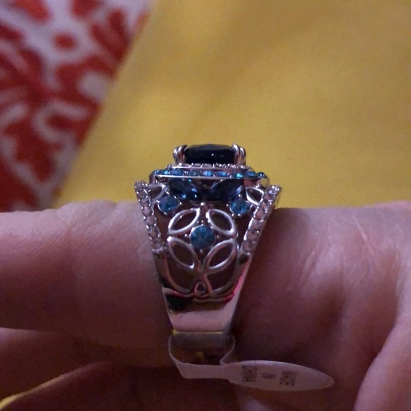 New Cocktail Ring size 7 Glitz. Blues - Picture 3 of 3